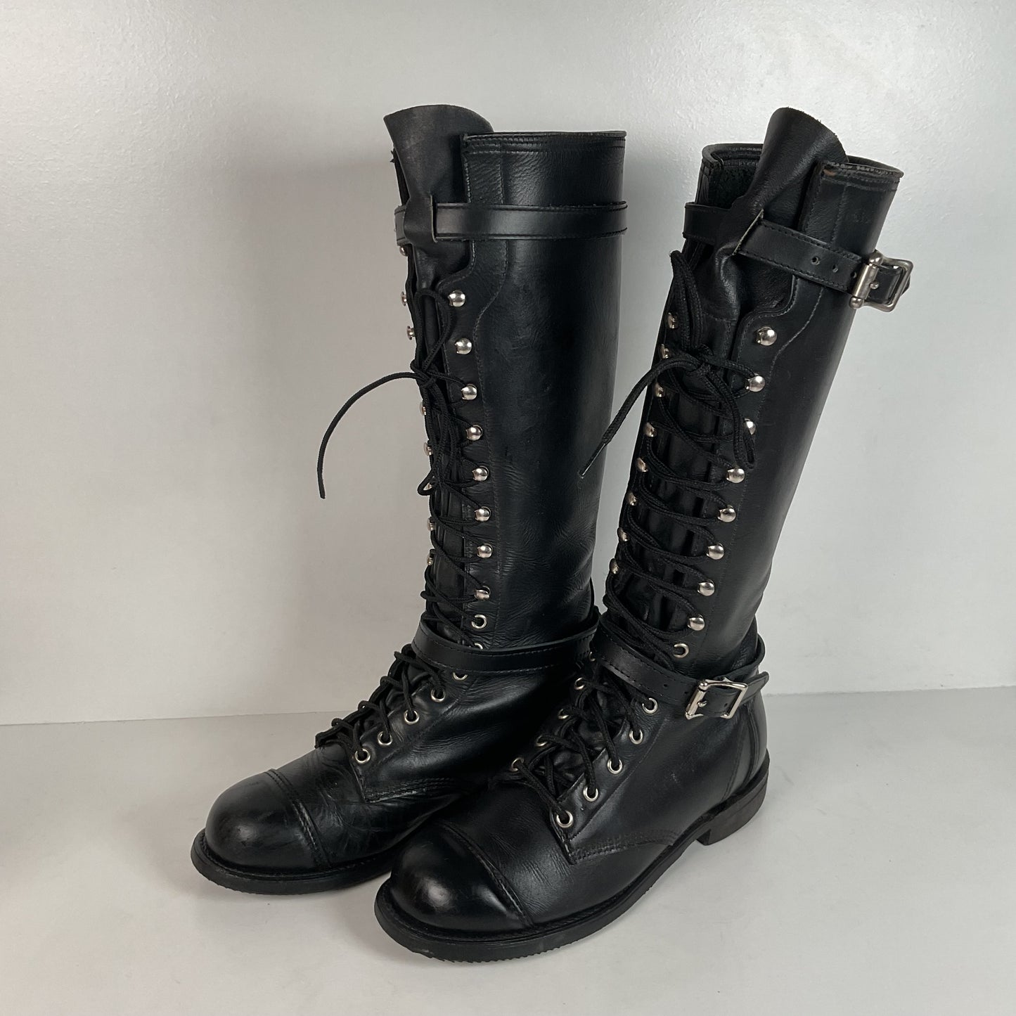 Vintage Harley Davidson Tall Lace Up Boots | USA Made | Men’s 8 | Women’s 9