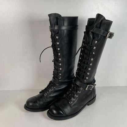 Vintage Harley Davidson Tall Lace Up Boots | USA Made | Men’s 8 | Women’s 9