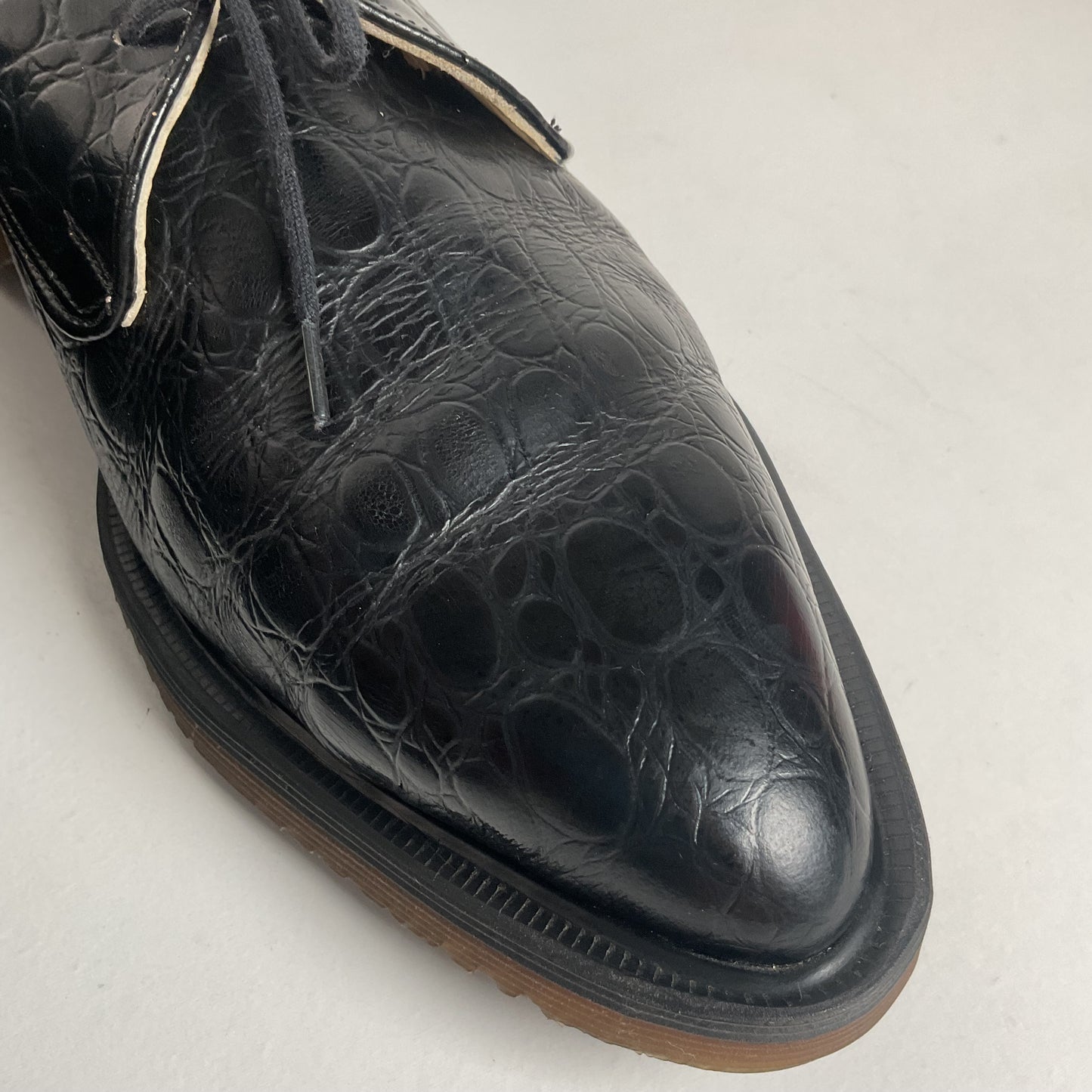Vintage Dr. Martens Crocodile Embossed Derby Shoes Men’s 8 UK | 9 US England