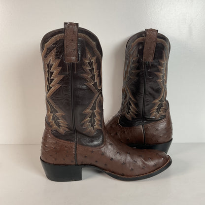 Mercedes Fort Worth Ostrich Quill Cowboy Boots | Custom | Exotic | Men’s 10