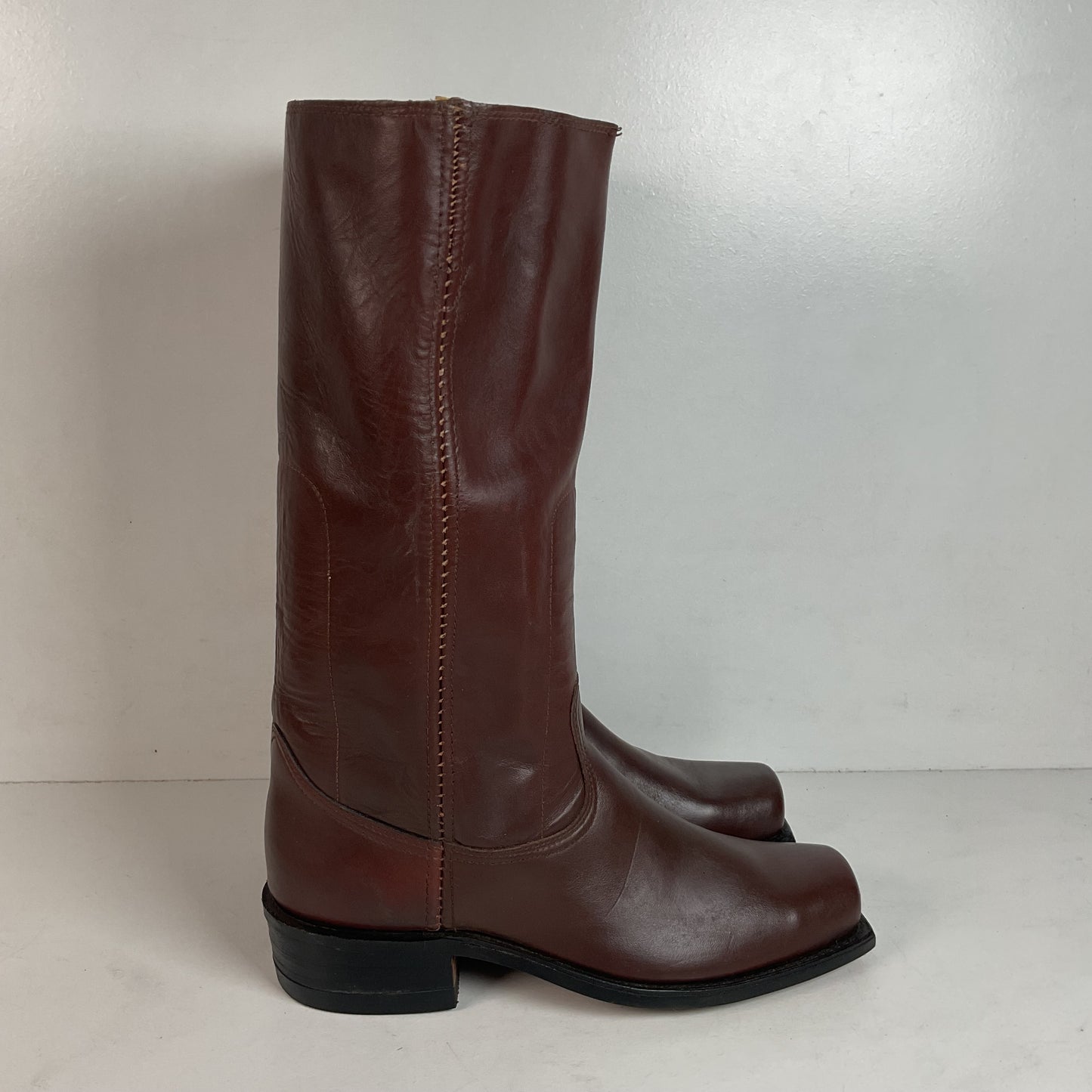 1970s Rodeo Chunky Campus Boots Men’s 9 D Cutter Toe USA Made