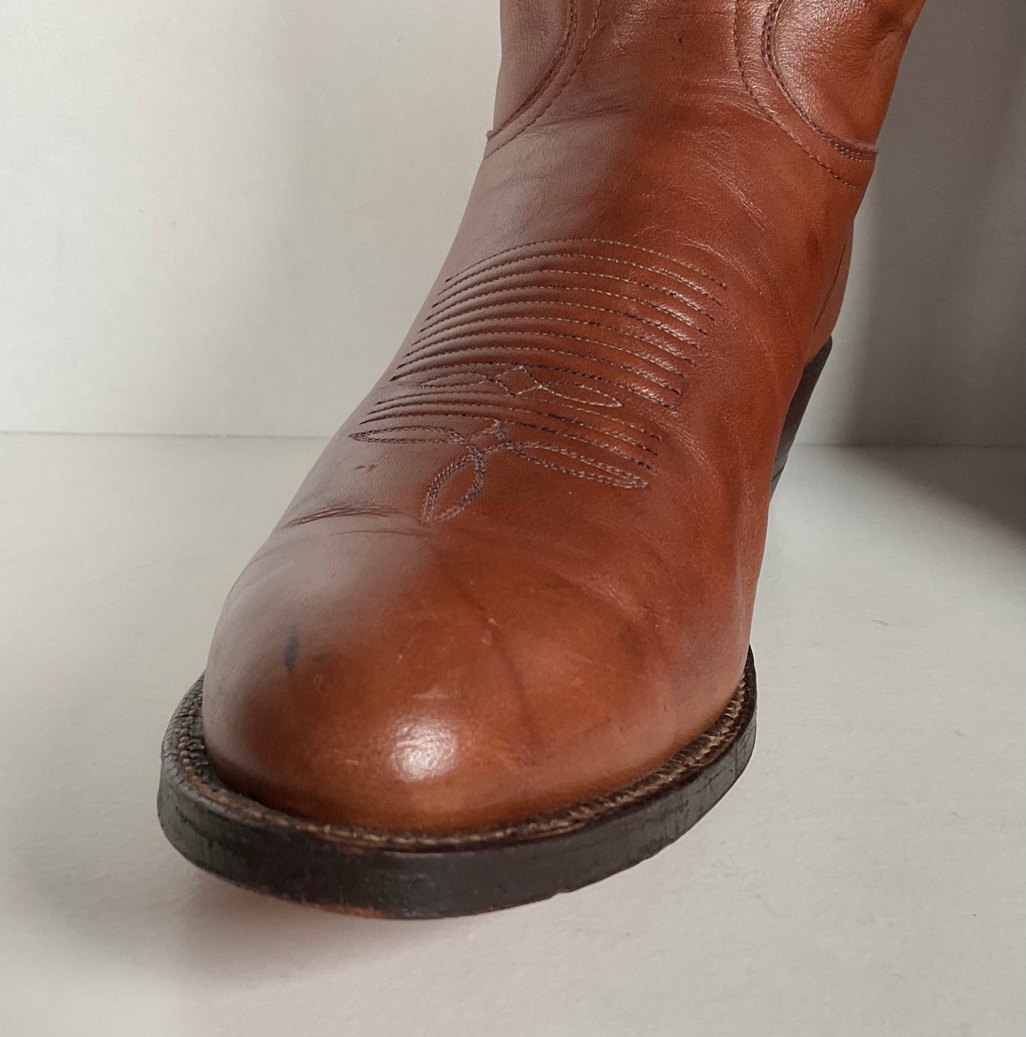 Vintage Tony Lama Cowboy Boots | Chocolate Cow | Men’s 11.5 D