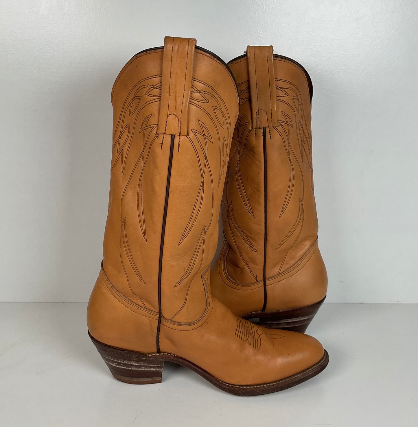 Vintage Frye Billy Cowboy Boots | USA Made | Butterscotch | Men’s 9.5 D