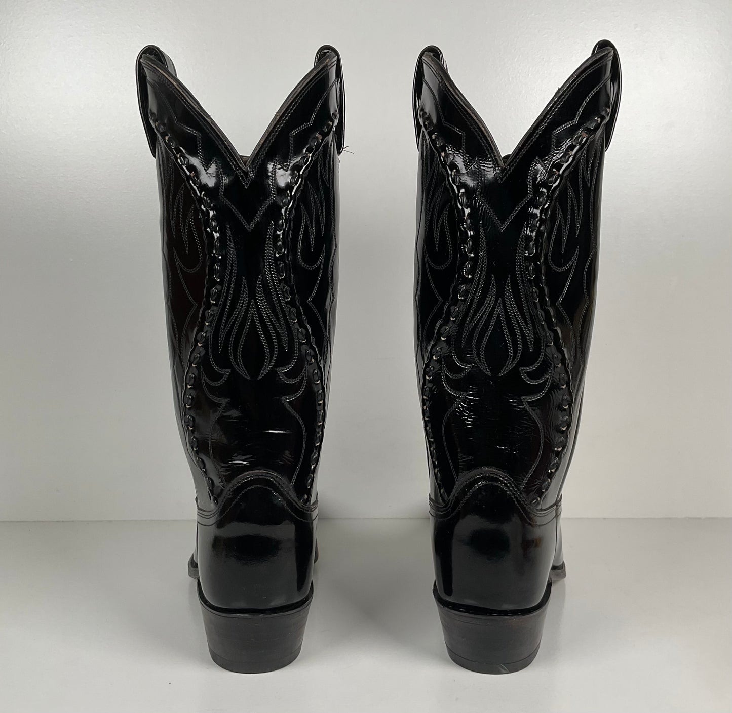 Dan Post Patent Leather Cowboy Boots | Buck Lace | Men’s 9 D