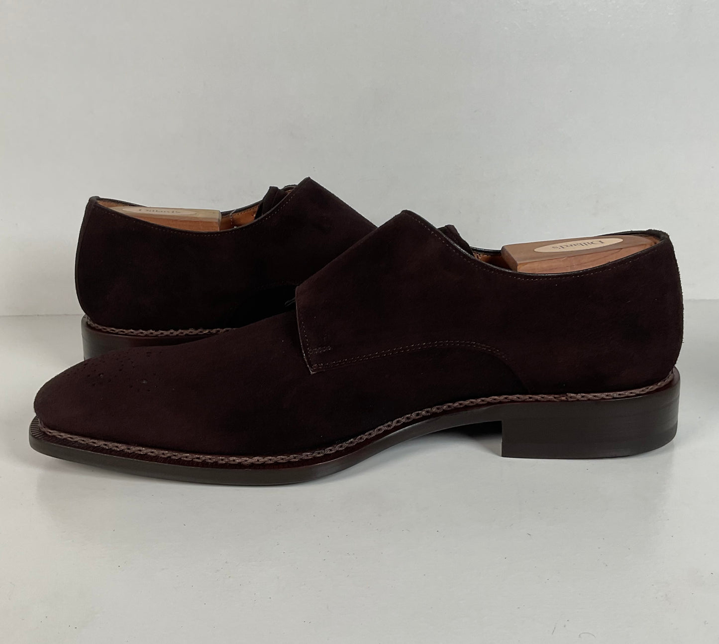 Mezlan Double Monk Strap Shoes | Custom | Nubuck Suede | Brown | Men’s 10.5 M