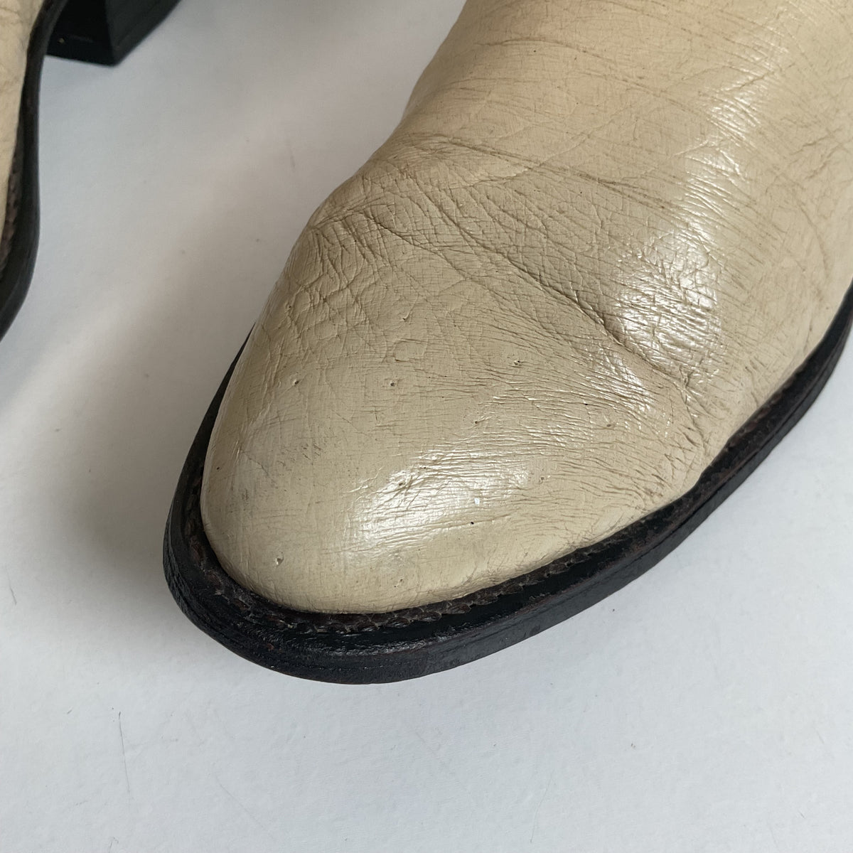 Vintage Dan Post Smooth Ostrich Cowboy Boots | Exotic | USA Made | 10.5 D