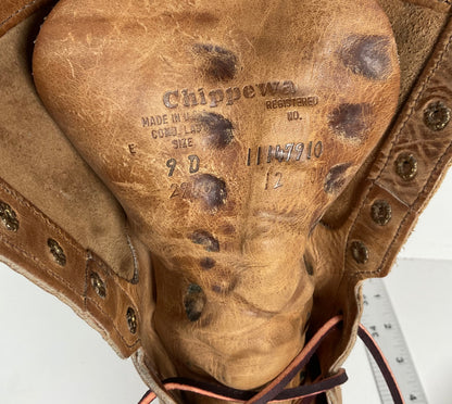 Vintage Chippewa Crazy Horse Packer Boots | USA Made | Men’s 9 D