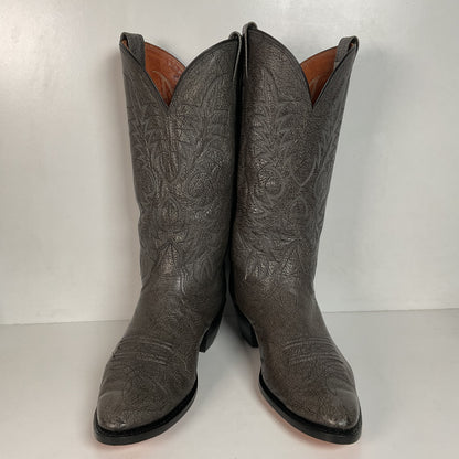 Vintage Nocona Exotic Grey Kangaroo Cowboy Boots 9.5 D USA Red Label Recraft