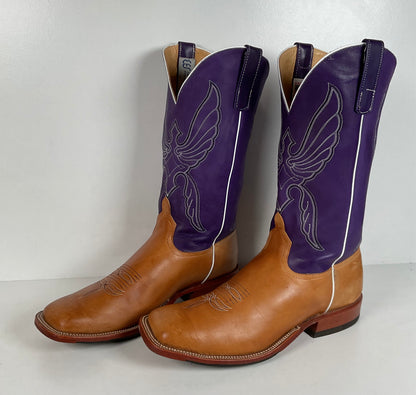 Anderson Bean Tan Crazy Horse Cowboy Boots | Purple Mad Dog | Men’s 12 D