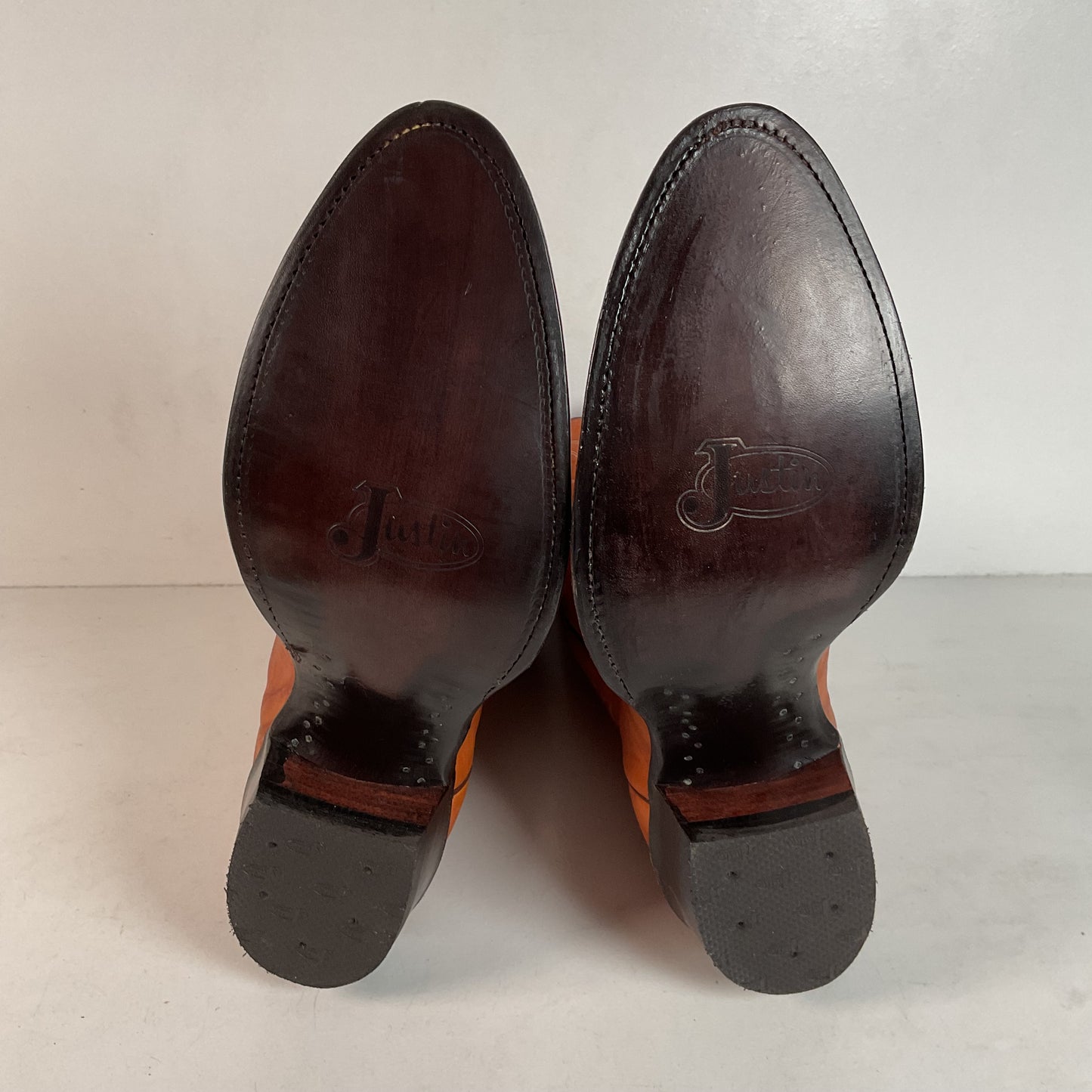 Vintage Justin Redwood Cowboy Boots | Original Box | USA Made | 10.5 D