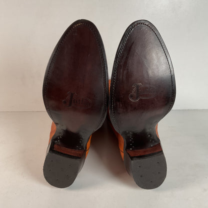 Vintage Justin Redwood Cowboy Boots | Original Box | USA Made | 10.5 D