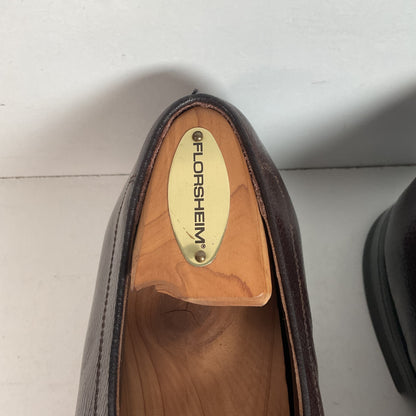 Vintage Florsheim Brown Derby Shoes 10 D Apron Toe