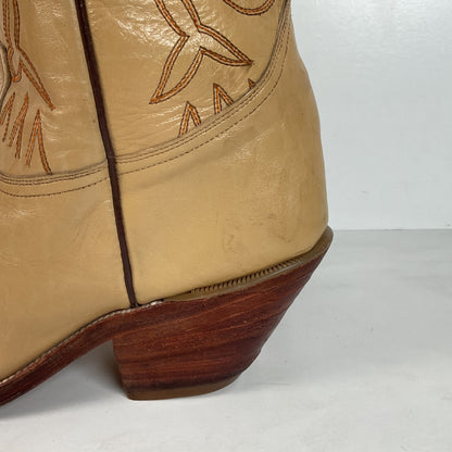 Vintage Siete Leguas Cowboy Boots | 1970s | Blonde Calfskin | Men’s 10 EE