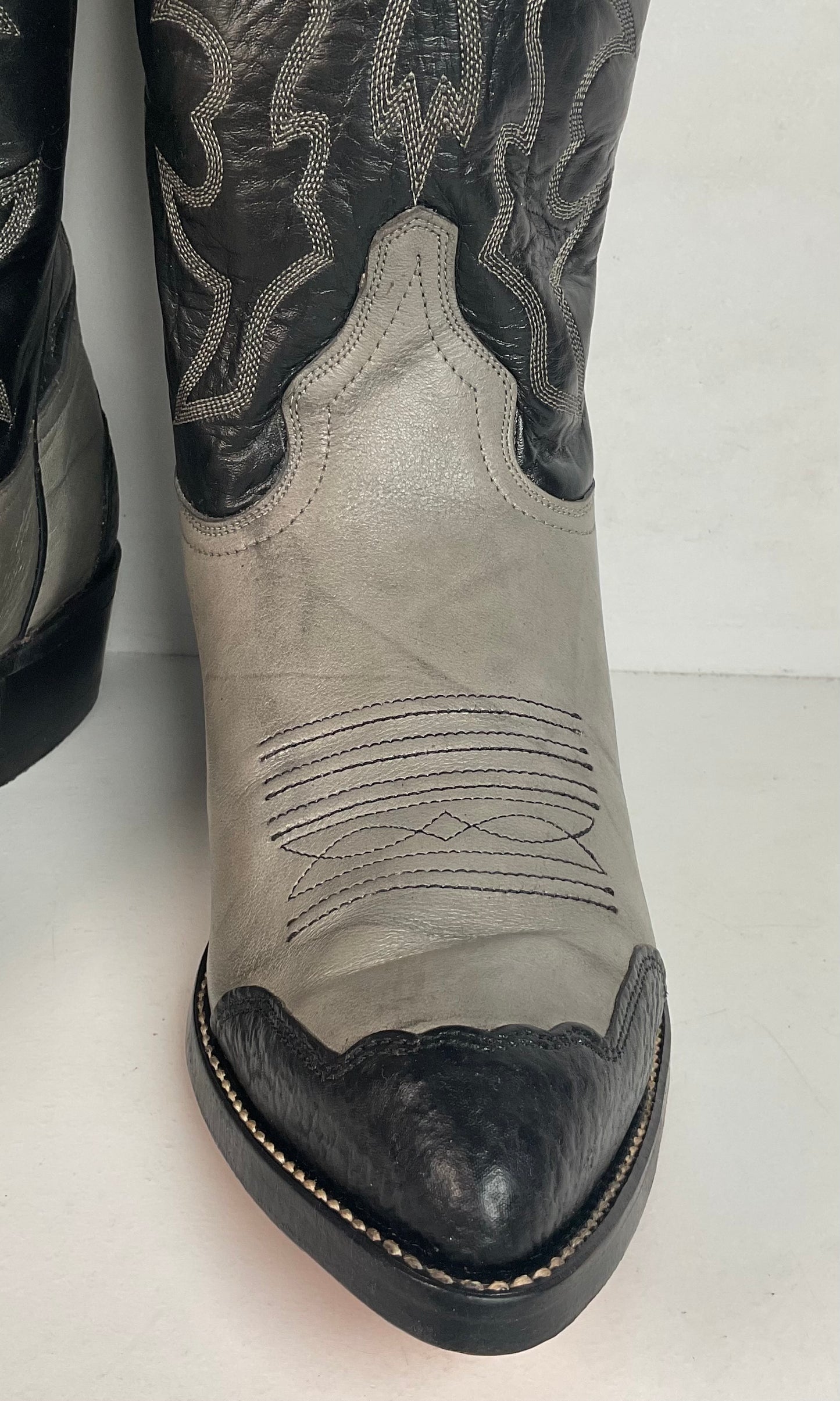 Vintage Imperial Shark Skin Cowboy Boots 10.5 D USA Made Triad