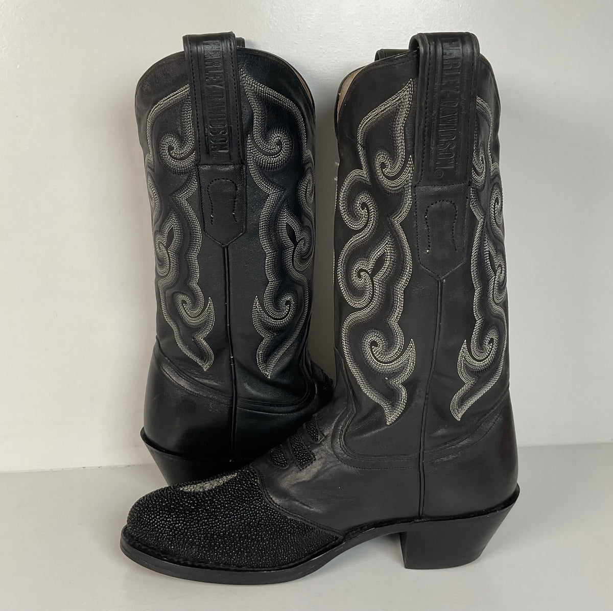 Harley Davidson Stingray Cowgirl Boots | Exotic | Tooled Inlay | Women’s 8 M