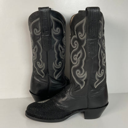 Harley Davidson Stingray Cowgirl Boots | Exotic | Tooled Inlay | Women’s 8 M