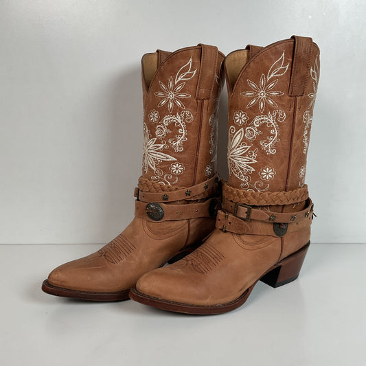 Shyanne Wildflower Cowgirl Boots 8 M Harness