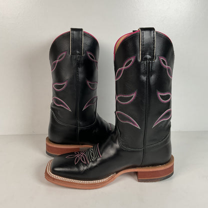 Justin Breast Cancer Awareness Cowgirl Boots | USA Made | Square Toe | 8 B
