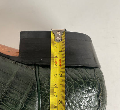 Cuadra Emerald Green Caiman Cowboy Boots 9.5 Exotic Tail Cut