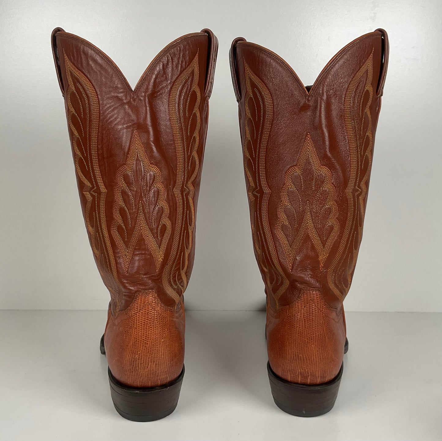 Vintage Tony Lama Teju Lizard Cowboy Boots | Gold Label | Men’s 10 D