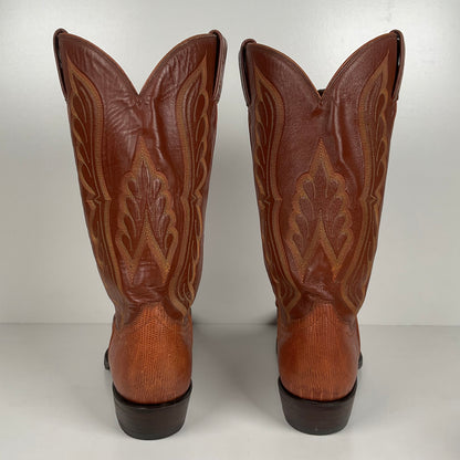 Vintage Tony Lama Teju Lizard Cowboy Boots | Gold Label | Men’s 10 D