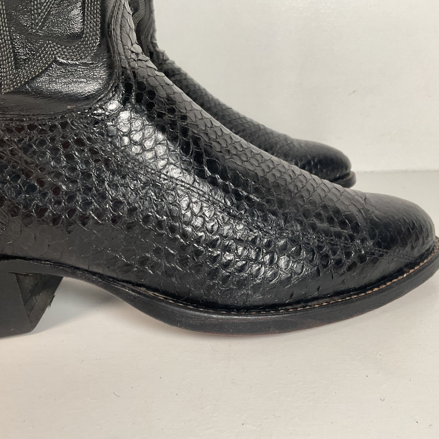 Vintage Texas Imperial Cowboy Boots | Python Snakeskin | USA Made | Men’s 9.5 D