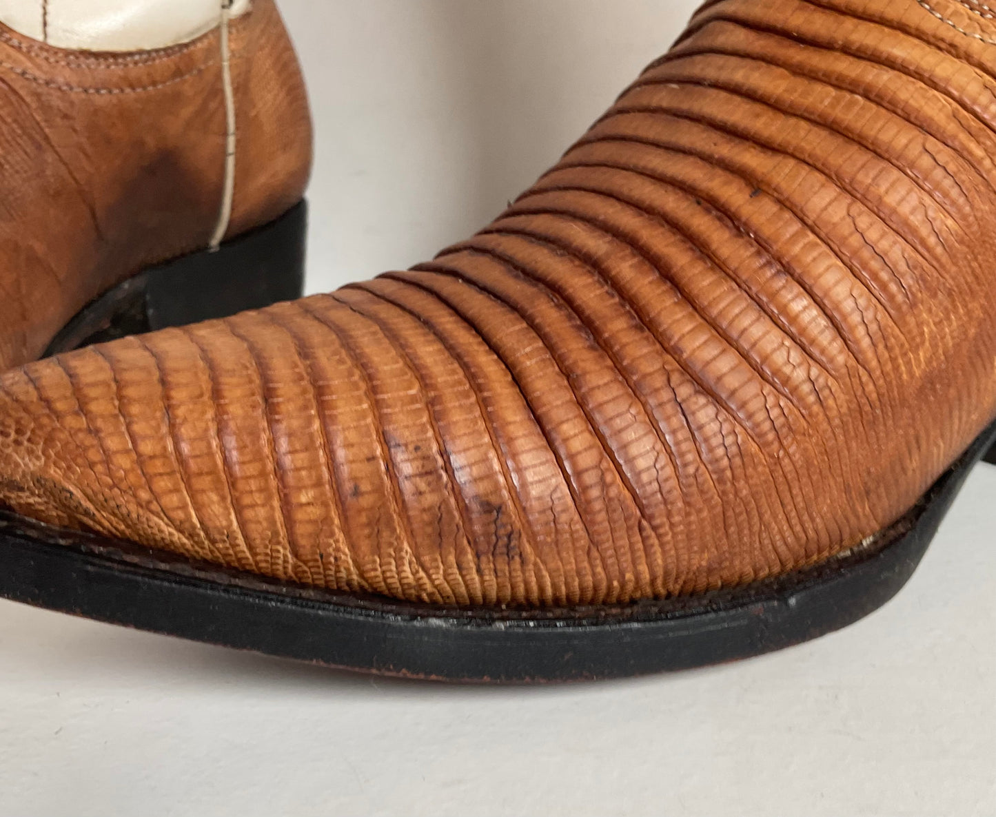 Vintage Cuadra Butterfly Cowgirl Boots | Teju Lizard | Tooled Inlays | Women’s 8