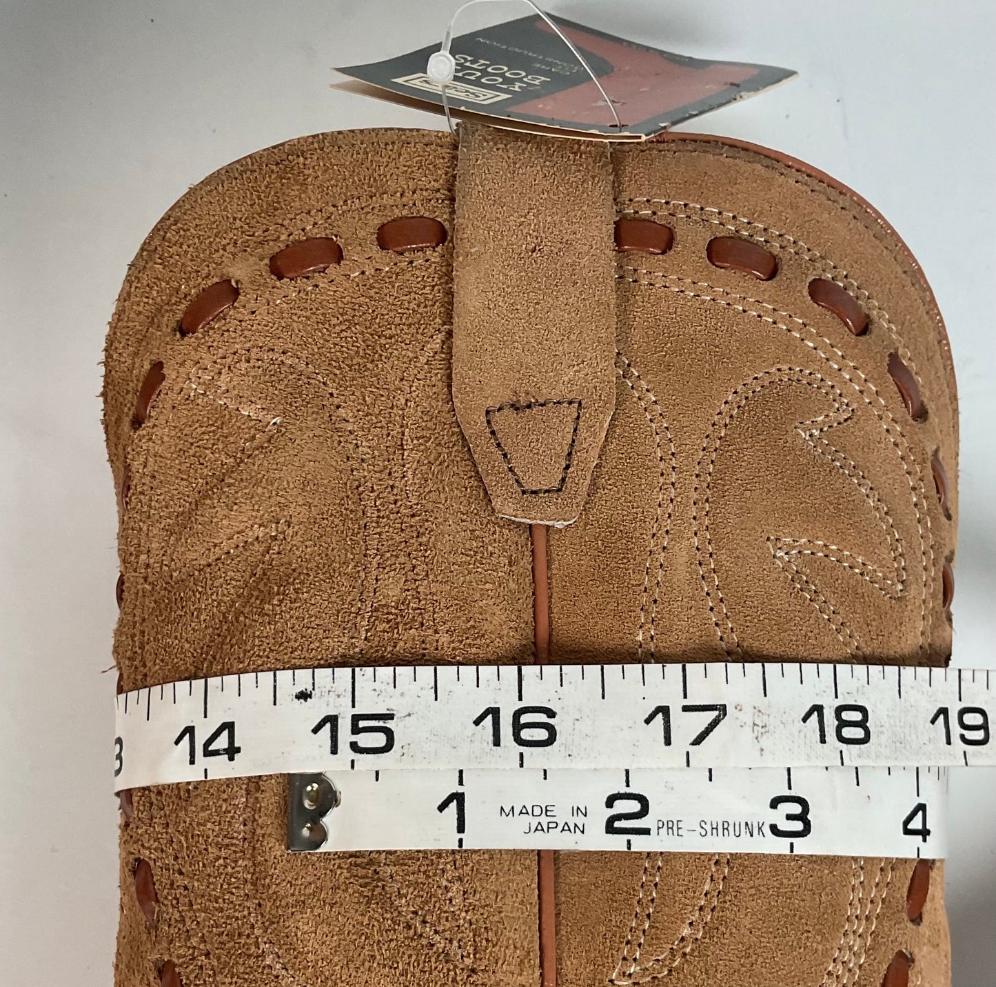 Vintage Sears Suede Cowboy Boots | Rough Out | Buck Stitch | USA Made | 9 D