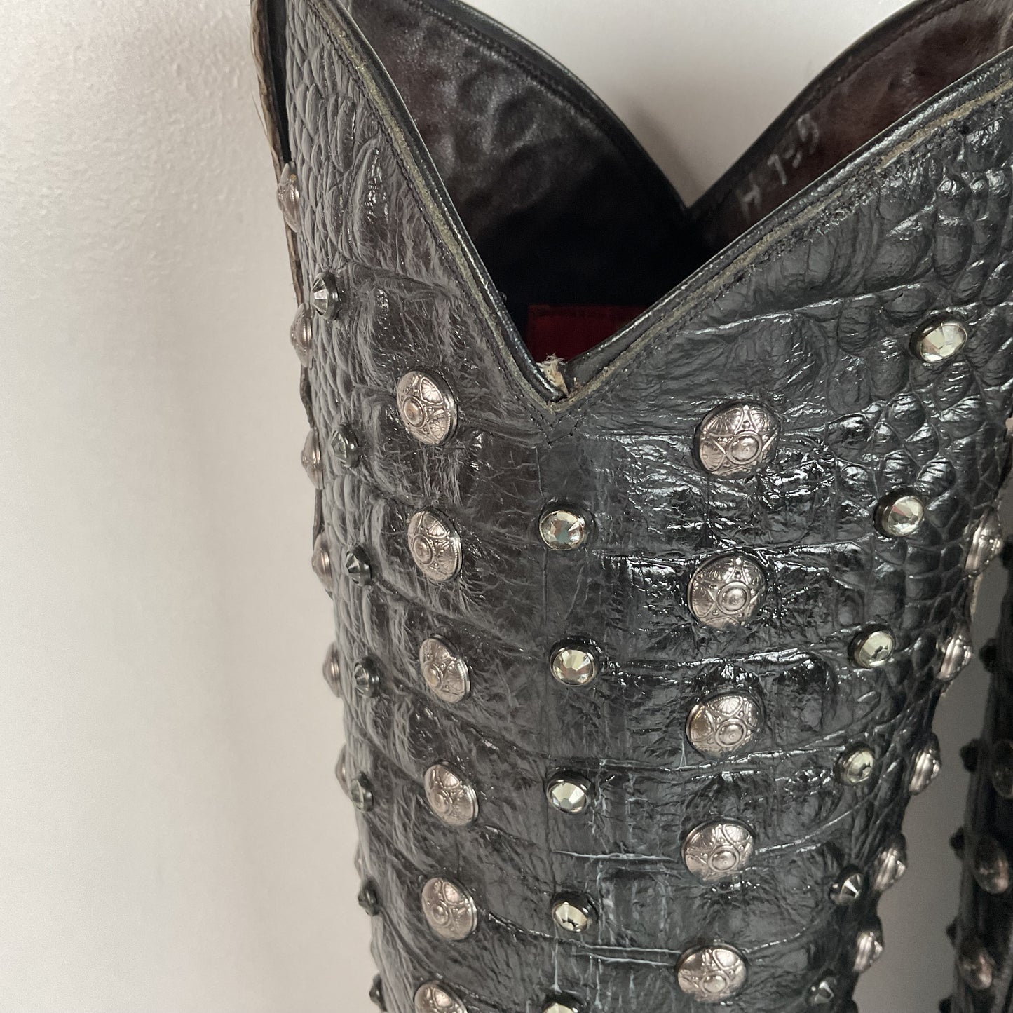 Custom Metallic Cowgirl Boots | Wingtip | Embellished | Women’s 7.5 B