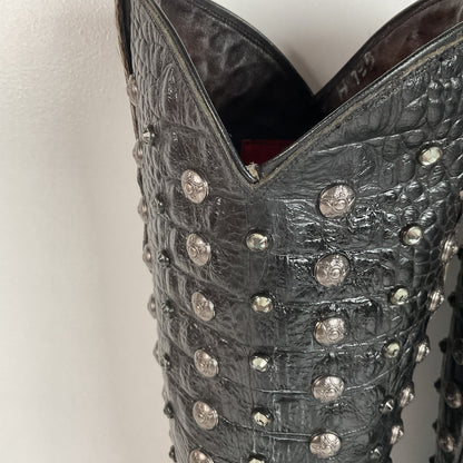 Custom Metallic Cowgirl Boots | Wingtip | Embellished | Women’s 7.5 B
