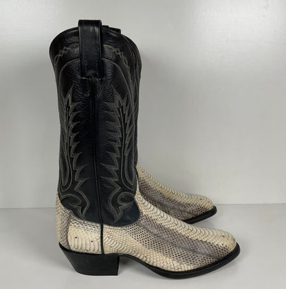 Vintage Tony Lama Water Snake Cowboy Boots | Snakeskin | Men’s 8.5 D