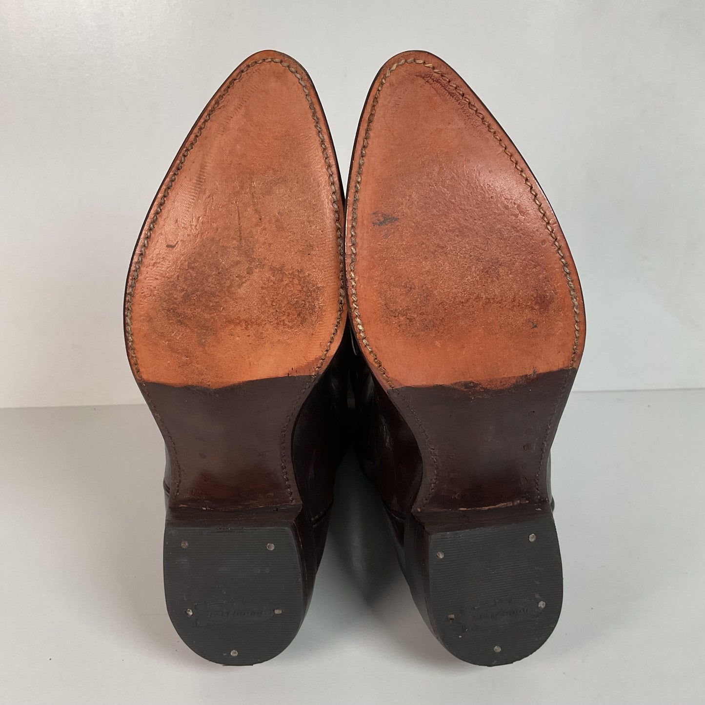 Vintage 1950s Frye Authentic Cowboy Boots 8.5 D Dark Brown Calfskin