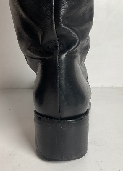 Vintage 1990s Women’s Guess Lace Up Go-Go Boots 7.5 Grunge Punk