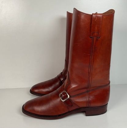 Vintage Thom McAn Harness Buckle Boots | Spanish Calf Skin | Men’s 10.5 D