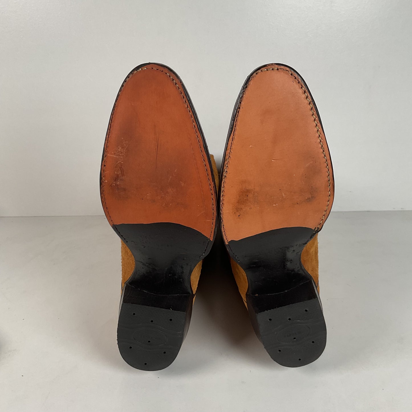 Olathe Full Rough Out Suede Cowboy Boots | USA Made | Men’s 9 B | Women’s 10