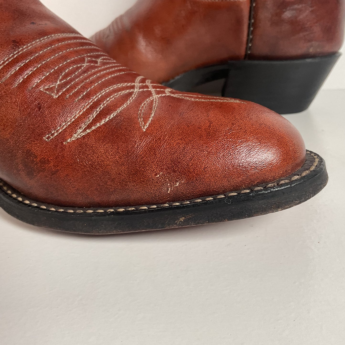 Vintage Tony Lama Cowboy Boots | Chocolate Cow | Men’s 7.5 C | Women’s 8.5