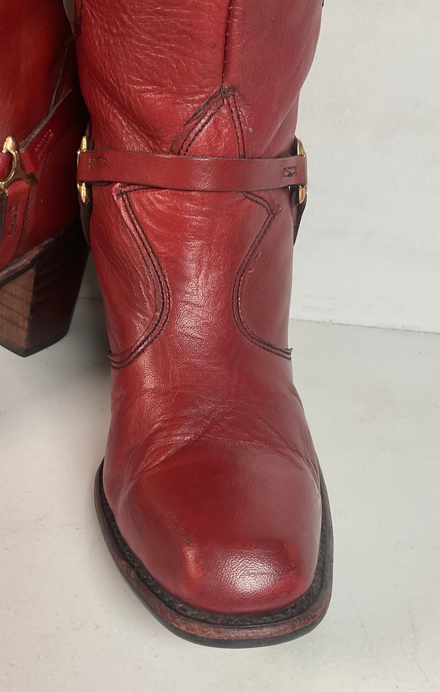 Vintage Wrangler Women’s Tall Harness Boots 7 M USA Made