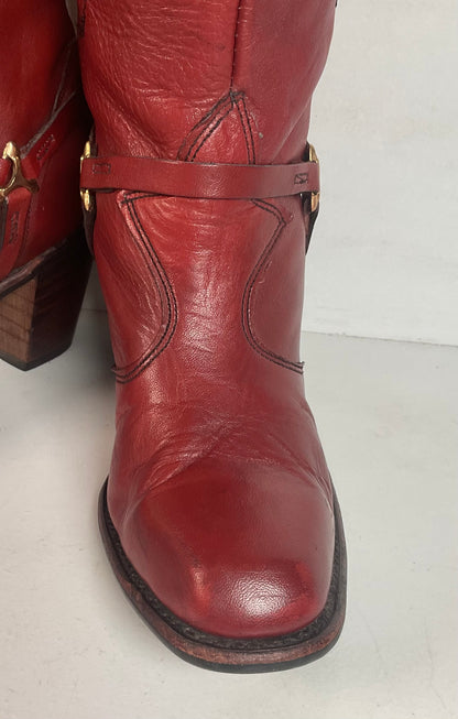 Vintage Wrangler Women’s Tall Harness Boots 7 M USA Made