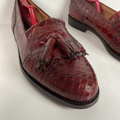 Vintage Foster Rainey Tassel Loafers | Full Crocodile | Exotic | Men’s 12