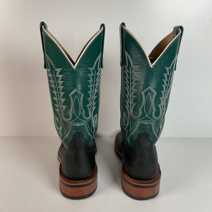 Anderson Bean Hippo Cowgirl Boots | Exotic | Aqua Green Shaft | Women’s 7 B