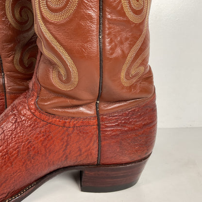 Vintage J. Chisholm Shark Skin Cowboy Boots | USA Made | Exotic | Men’s 10 D
