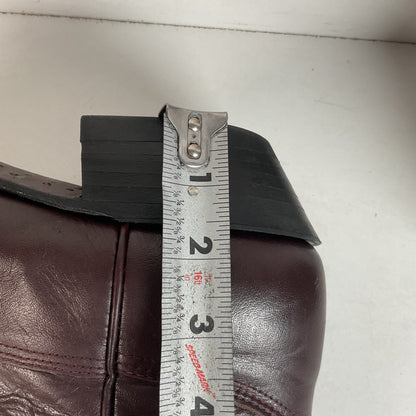 Vintage Nocona Burgundy Boar Cowboy Boots 10.5 D USA Made Wild Pig Skin