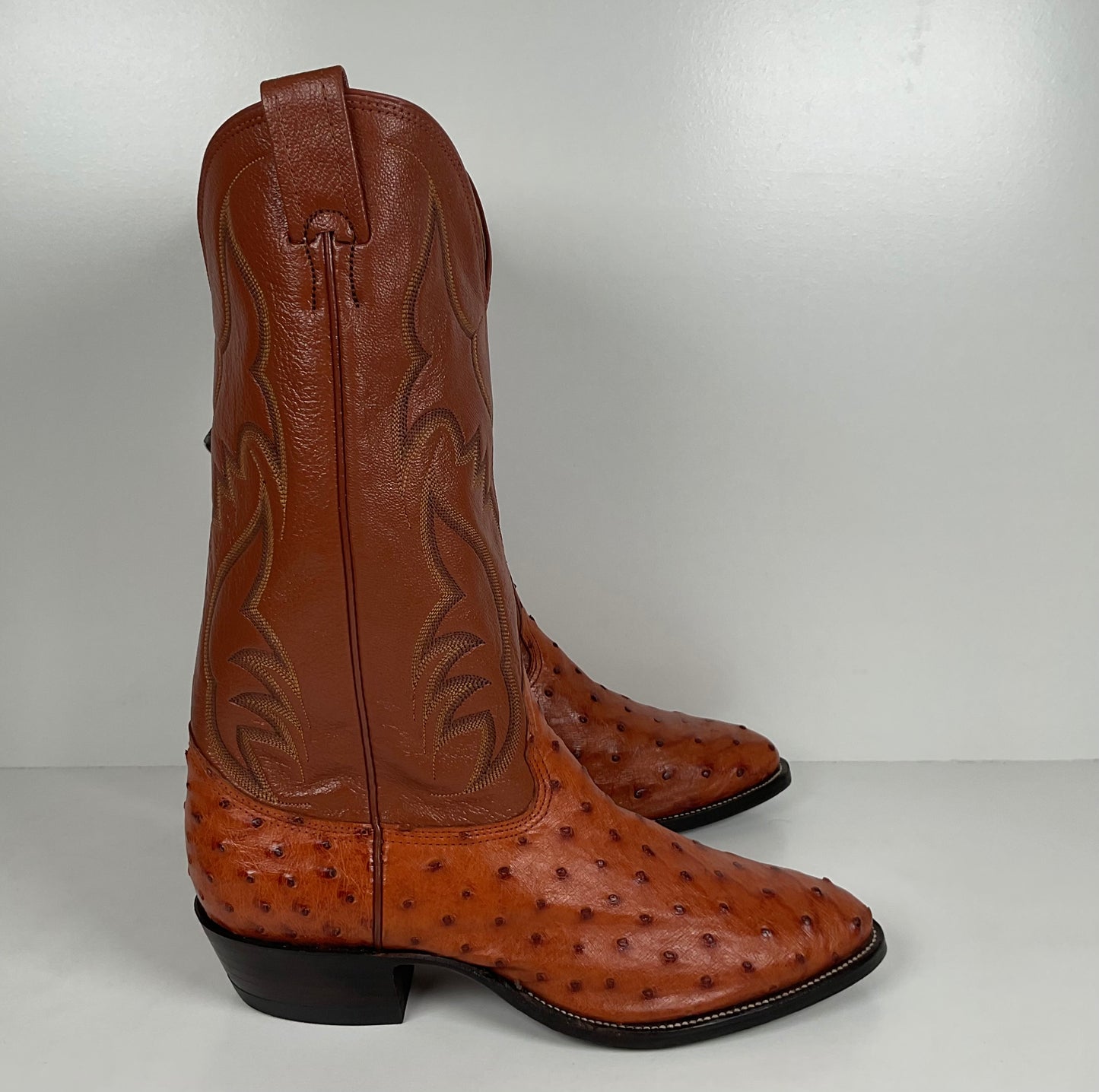 Vintage Nocona Full Quill Ostrich Cowboy Boots | USA Made | Men’s 9 E