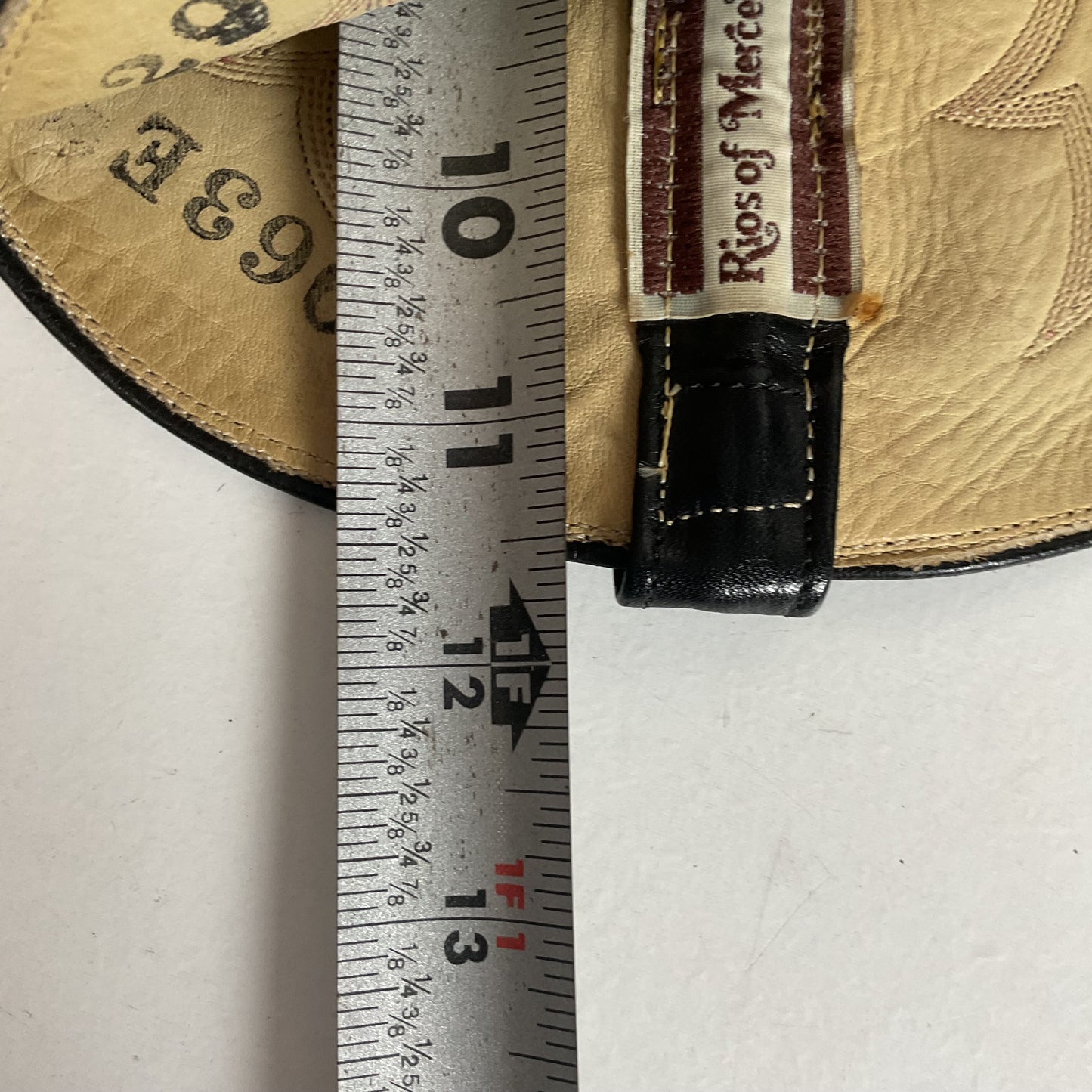 Rios of Mercedes Cowboy Boots Men’s 9.5 B (Narrow) Black Buffalo Calf