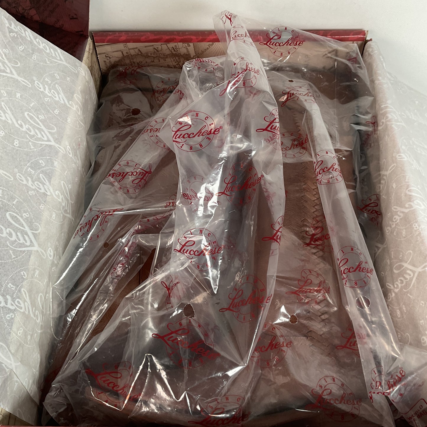 Lucchese Chelsea Braided Riding Boots 6 B Original Box