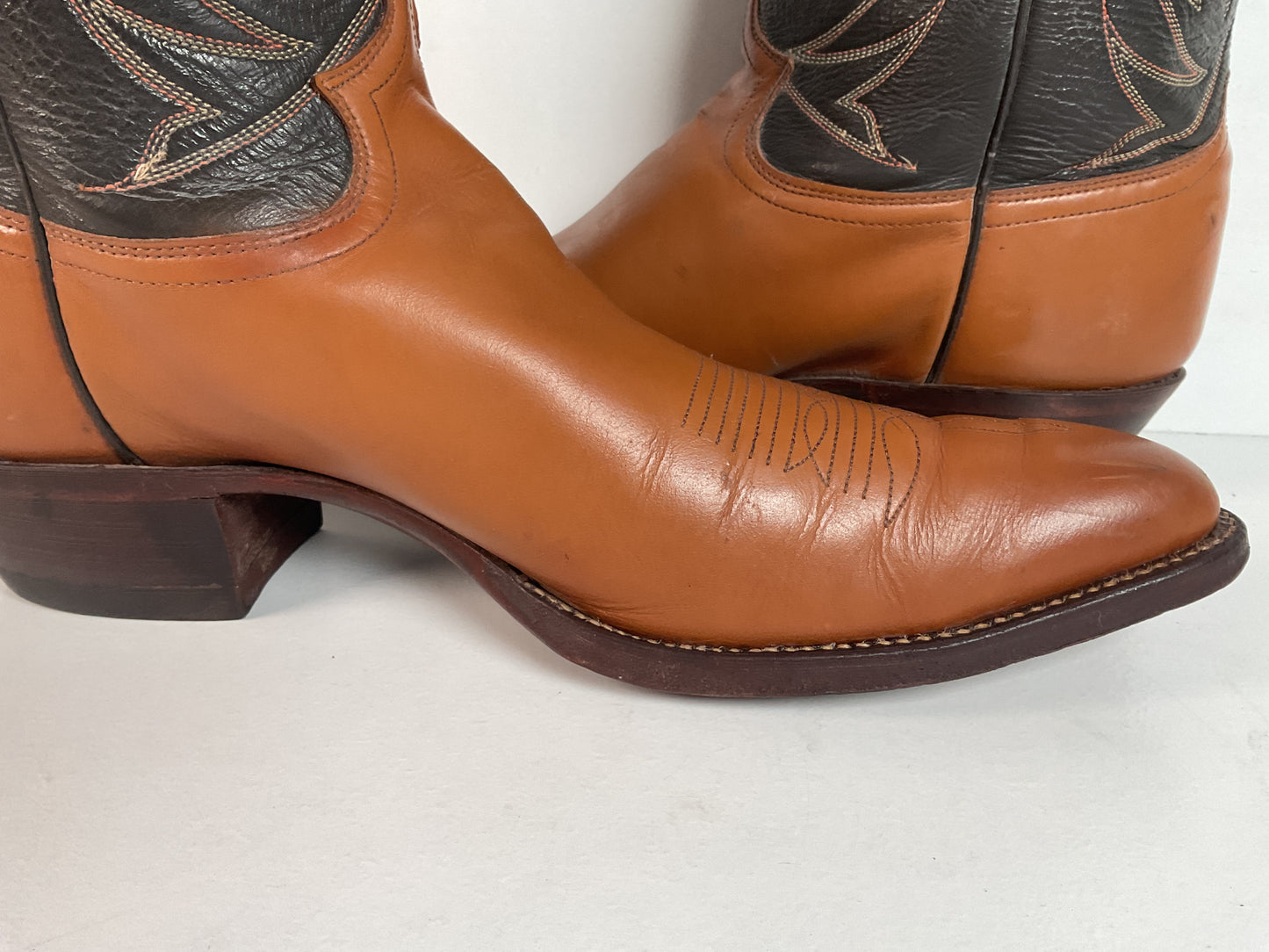 Vintage Justin Cowboy Boots | Calfskin | USA Made | Extra Narrow | Men’s 13 A