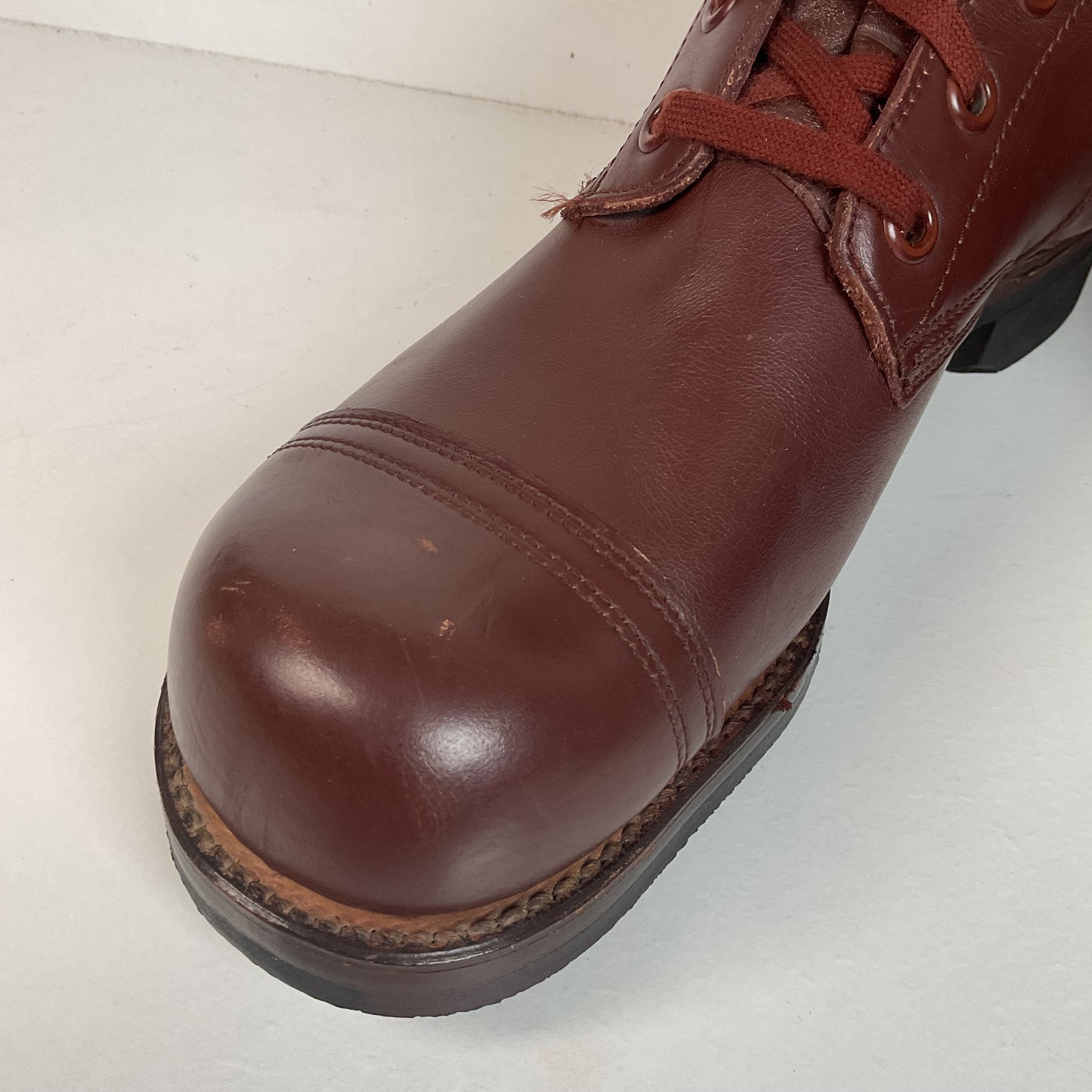 Vintage Vietnam War Brown Jump Boots 11 N (Narrow) Cap Toe Paratrooper