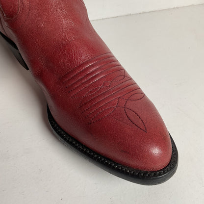 Vintage Panhandle Slim Red Cowgirl Boots 6.5 B Hand Crafted