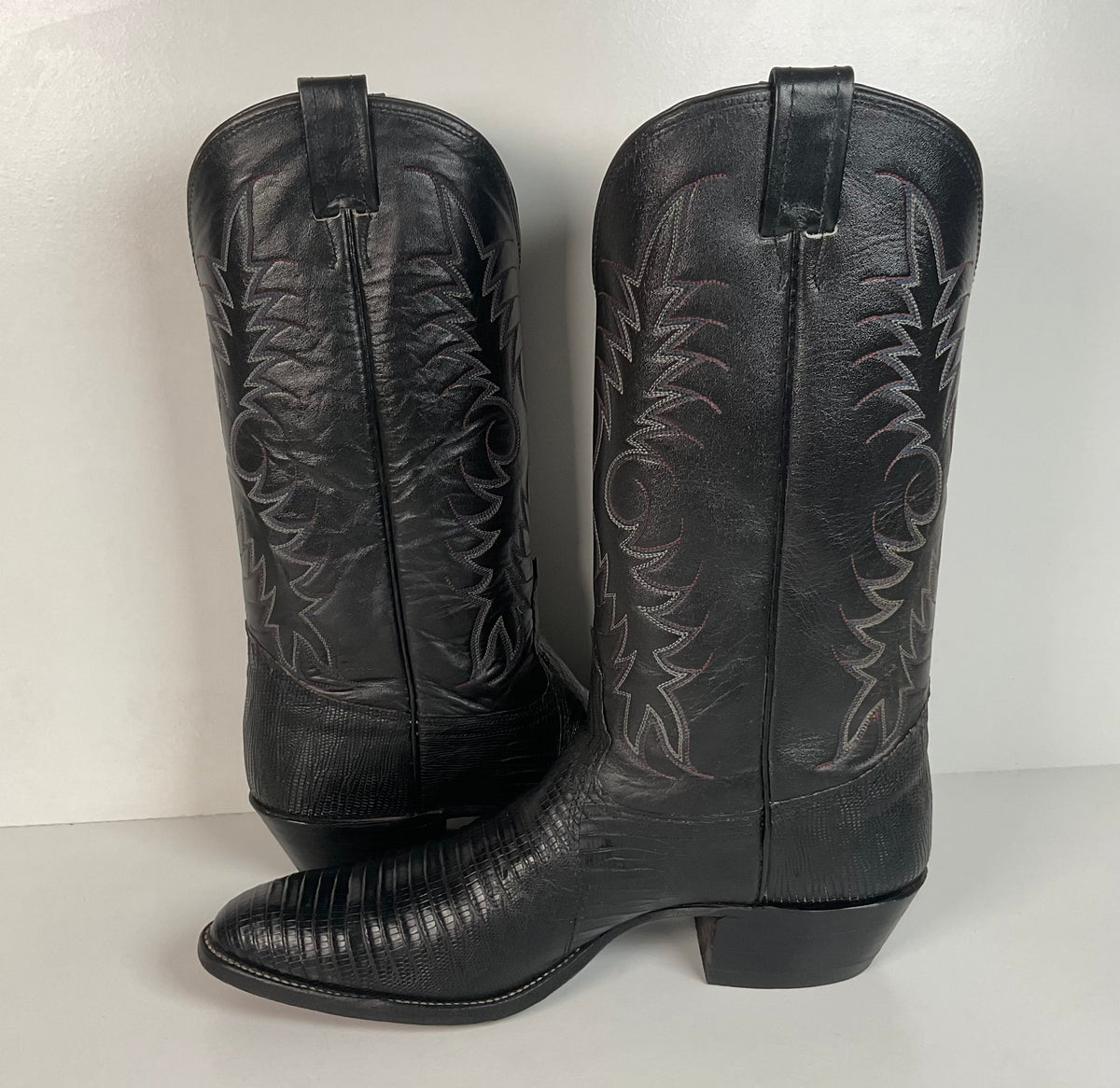 Vintage Nocona Teju Lizard Cowboy Boots | Extra Narrow | Men’s 11.5 A