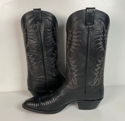 Vintage Nocona Teju Lizard Cowboy Boots | Extra Narrow | Men’s 11.5 A